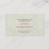 Aangepaste naaigarens met beschermdraad en visitek visitekaartje (Achterkant)