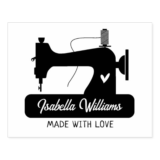 Aangepaste naaigarij, groot rubberstempel (Afrduk)