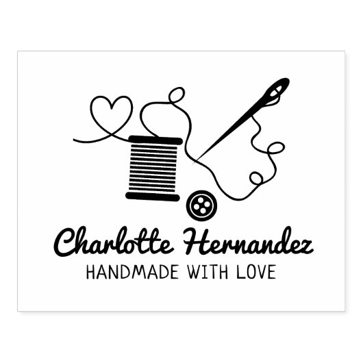 Aangepaste naaigarij, groot rubberstempel (Afrduk)