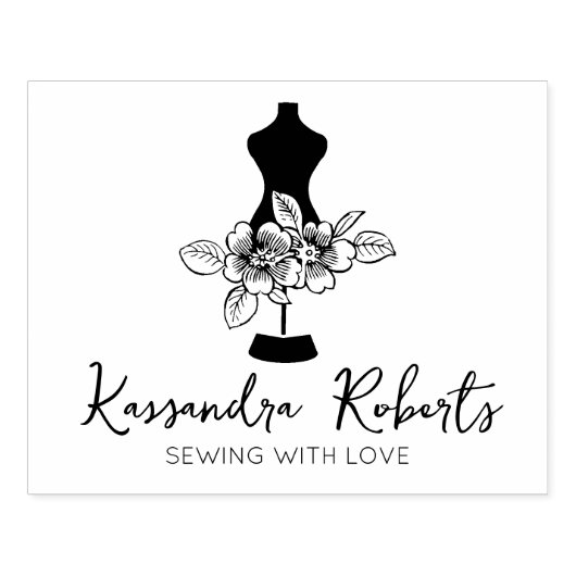 Aangepaste naaigarij, groot rubberstempel (Afrduk)