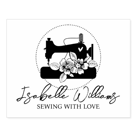 Aangepaste naaigarij, groot rubberstempel (Afrduk)