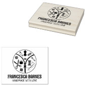 Aangepaste naaigarij, groot rubberstempel (Gestempeld)