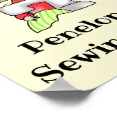 Aangepaste naaigarij poster (Hoek)