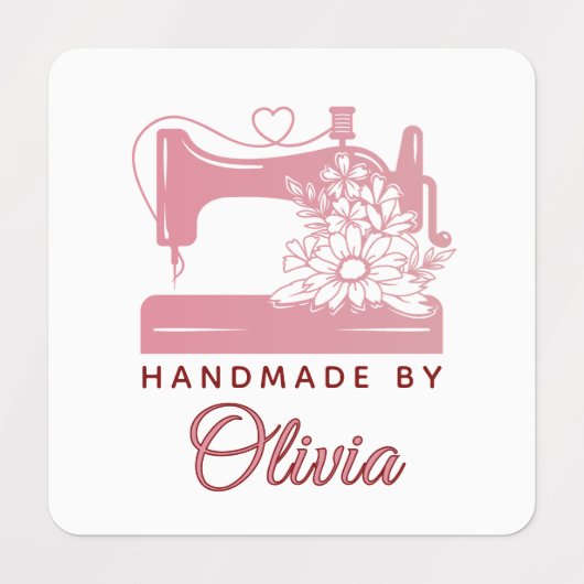 Aangepaste naaikleding Etiketten Labels (Design 1)
