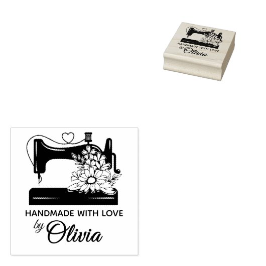 Aangepaste naailabels rubberstempel (Gestempeld)