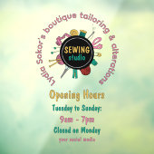 Aangepaste naaister gereedschap QR-code raamsticke Raamsticker (Vel 3)