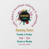 Aangepaste naaister hulpmiddelen QR-code raamstick Raamsticker (Vel)