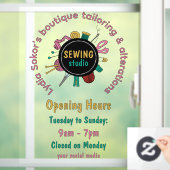 Aangepaste naaister hulpmiddelen QR-code raamstick Raamsticker (Huis)