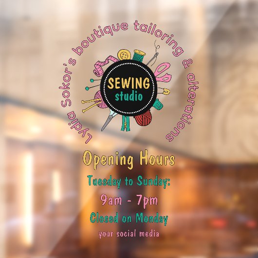 Aangepaste naaister hulpmiddelen QR-code raamstick Raamsticker (Vel 2)