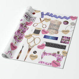 Aangepaste  naaivariatie cadeaupapier