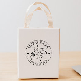 Aangepaste naaivlinder met liefde gemaakt, rubberstempel