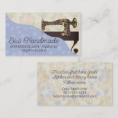 Aangepaste  naaiwerk visitekaartje (Voorkant / Achterkant)