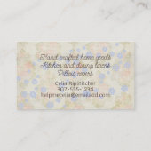 Aangepaste  naaiwerk visitekaartje (Achterkant)