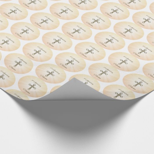 Aangepaste naam, 10e Jubileum van Ordination Cadeaupapier (Hoek)