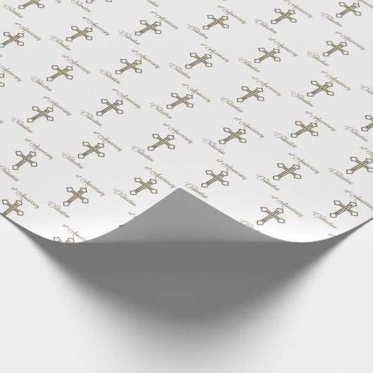 Aangepaste naam, 10e Jubileum van Ordination Cadeaupapier (Hoek)