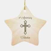 Aangepaste naam, 10e Jubileum van Ordination Keramisch Ornament (Voorkant)