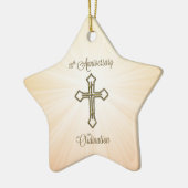 Aangepaste naam, 10e Jubileum van Ordination Keramisch Ornament (Links)