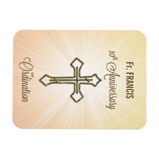 Aangepaste naam, 10e Jubileum van Ordination Magneet (Horizontaal)