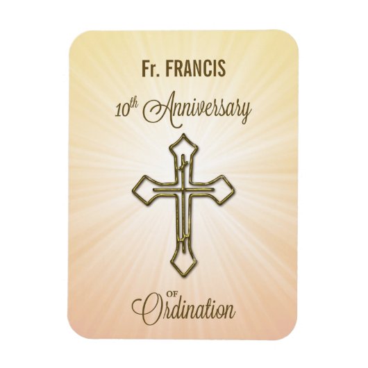 Aangepaste naam, 10e Jubileum van Ordination Magneet (Verticaal)
