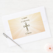 Aangepaste naam, 10e Jubileum van Ordination Rechthoekige Sticker (Envelop)