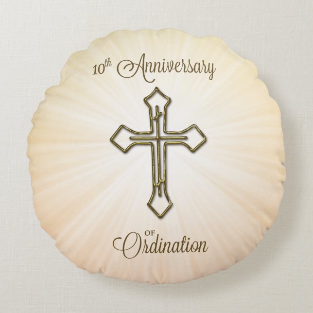 Aangepaste naam, 10e Jubileum van Ordination Rond Kussen (Voorkant)