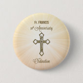Aangepaste naam, 10e Jubileum van Ordination Ronde Button 5,7 Cm (Voorkant)