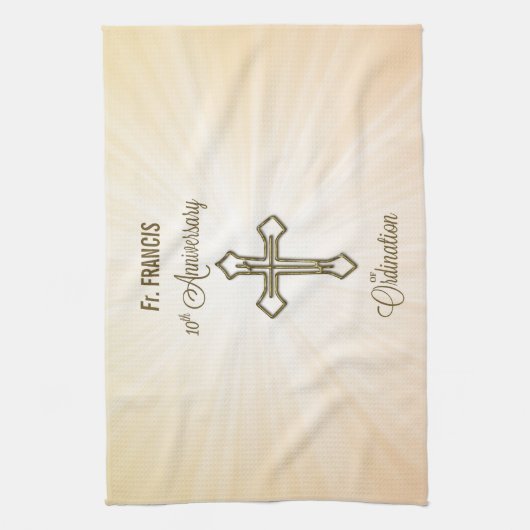 Aangepaste naam, 10e Jubileum van Ordination Theedoek (Verticaal)