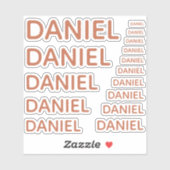 Aangepaste Naam 15 Maten Eenvoudige Terracotta Bru Sticker (Vel)