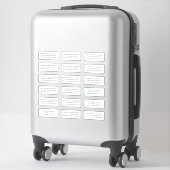 Aangepaste naam 18 verzend grote adreslabels sticker (Koffer)
