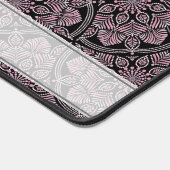 Aangepaste Naam 1920s Dusky Roos Bloemen Fronds Ma Bureaumat (Hoek)