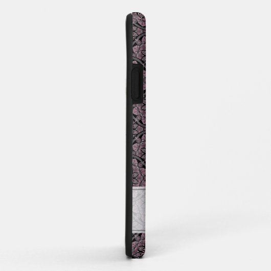 Aangepaste Naam 1920s Dusky Roos Bloemen Fronds Ma Case-Mate iPhone Case (Achterkant/rechts)