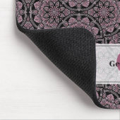 Aangepaste Naam 1920s Dusky Roos Bloemen Fronds Ma Muismat (Hoek)