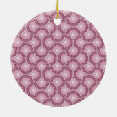 Aangepaste naam 1920s Radiant Dusky Roos Dot Manda Keramisch Ornament (Achterkant)