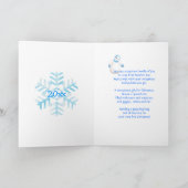 Aangepaste naam 1 kerstsnowman-fotokaart feestdagen kaart (Binnen)