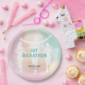 Aangepaste naam 1e Marathon Celebration Party Papieren Bordje (Feest)