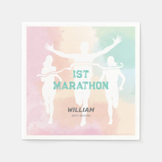 Aangepaste naam 1e Marathon Celebration Party Servet (Voorkant)