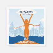 Aangepaste naam 1e Marathon Celebration Party Servet (Voorkant)