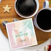 Aangepaste naam 1e Marathon Celebration Party Servet