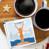 Aangepaste naam 1e Marathon Celebration Party Servet