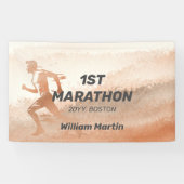 Aangepaste naam 1E Marathon-Post Marathon Party Spandoek (Horizontaal)