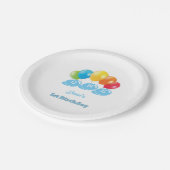 Aangepaste naam 1e verjaardag jongen papieren bordje (Gekanteld)