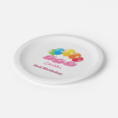 Aangepaste Naam 2e Verjaardagsmeisje Papieren Bordje (Gekanteld)