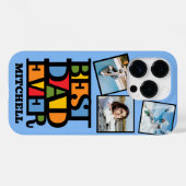 Aangepaste naam & 3 foto's BESTE DAD OOIT Case-Mate iPhone Case (Achterkant (horizontaal))