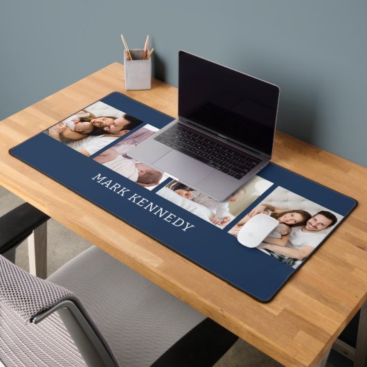 Aangepaste naam 4 foto collage gepersonaliseerd bl bureaumat (Kantoor 2)
