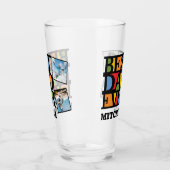Aangepaste naam & 4 foto's BESTE DAD OOIT Glas (Links)