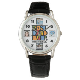 Aangepaste naam & 4 foto's BESTE DAD OOIT Horloge