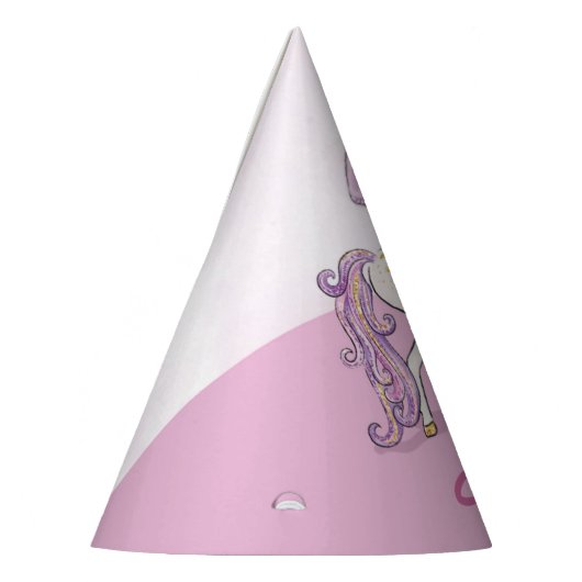 Aangepaste naam 4e verjaardag Roze paard met kroon Feesthoedjes (Links)