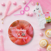 Aangepaste naam 50e verjaardag Tropische aanjager Papieren Bordje (Feest)