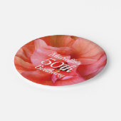 Aangepaste naam 50e verjaardag Tropische aanjager Papieren Bordje (Gekanteld)