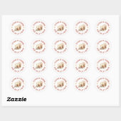 Aangepaste Naam 50ste Verjaardag Feest Viering Flo Ronde Sticker (Vel)
